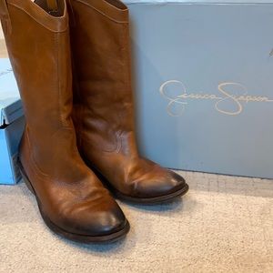 Jessica Simpson pull on western boots